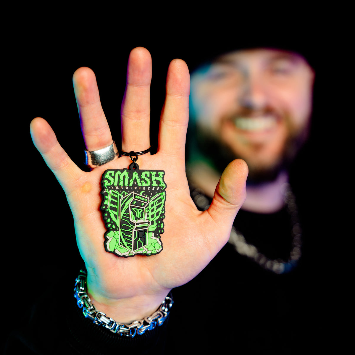 Arcade Green Keyring