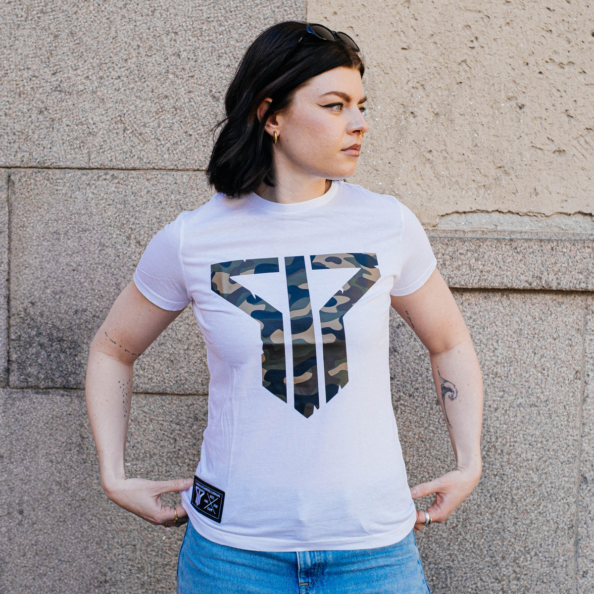 'Camo SIP' Ladies Tee